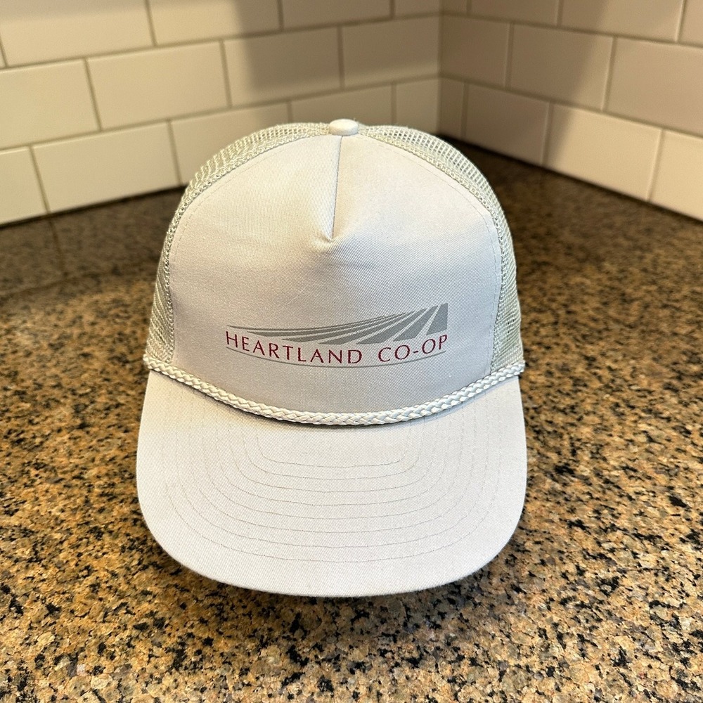 Heartland Co-op Nissin Trucker Hat Snapback Men One Size Gray Polyester